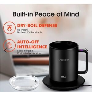 Vsitoo Black Smart Mug Warmer
